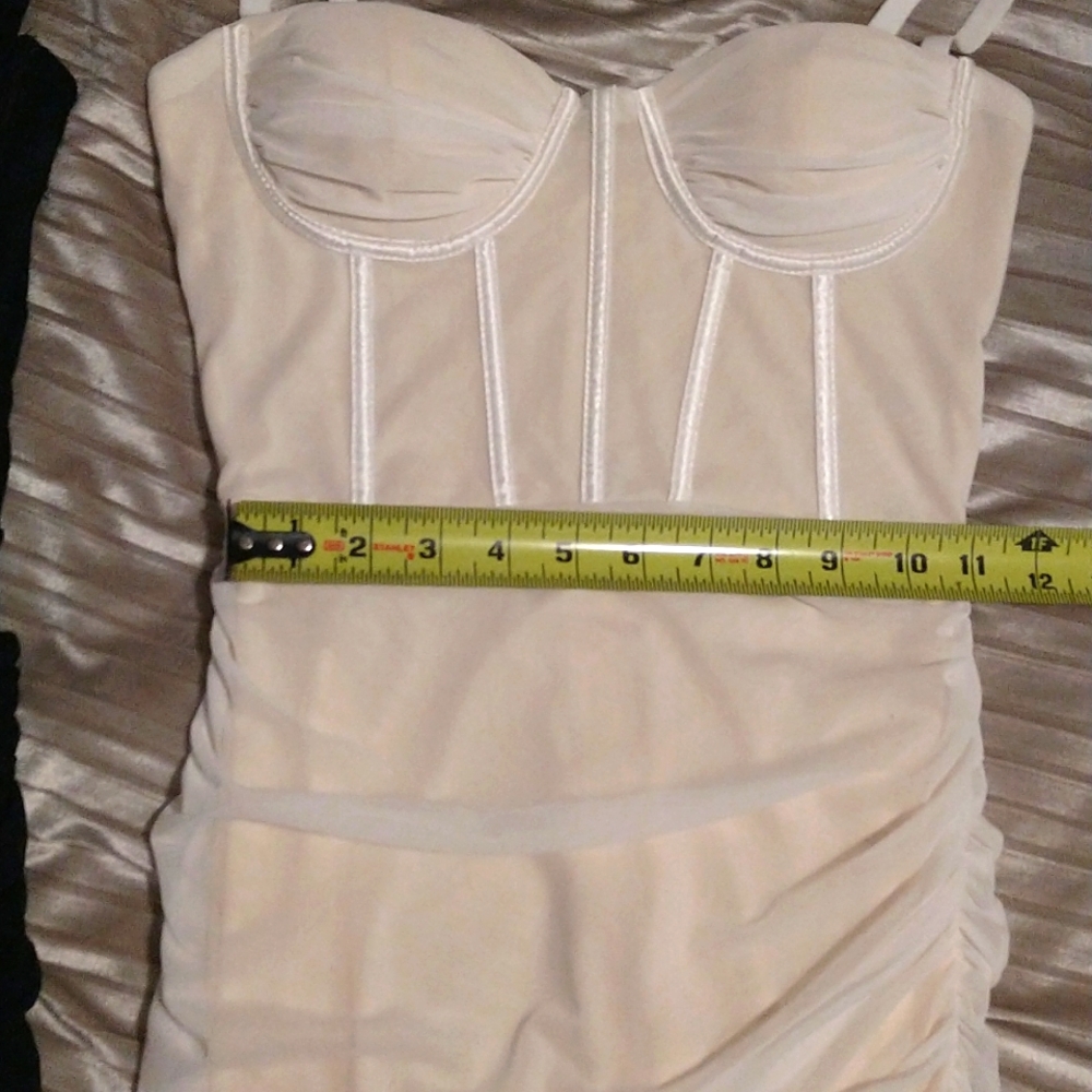 ✨Cream Sexy Corset Style Cocktail Dress - Picture 7 of 7